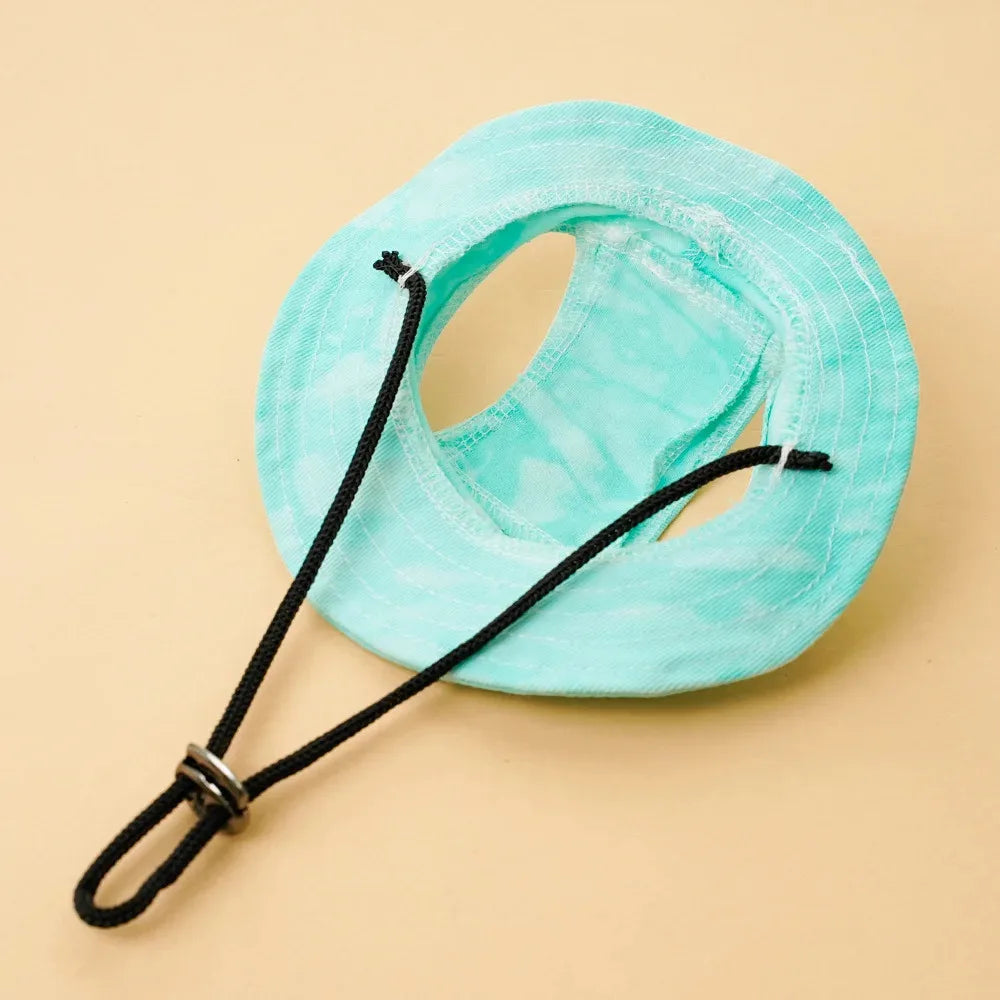 Breathable Pet Sunhat with Open Ears and Adjustable Strap
